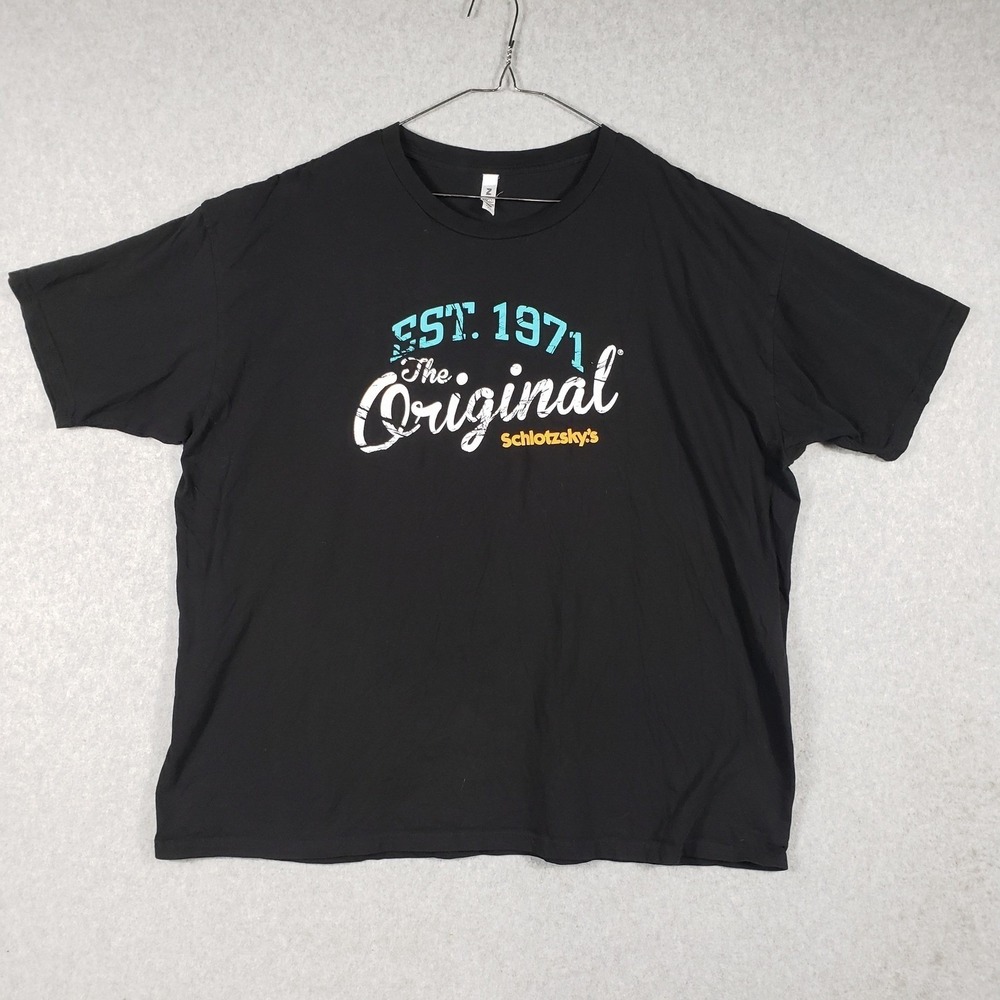 Schlotzsky's The Original EST.‎ 1971 Graphic Tee Shirt Black 2XL Zuni Sportswear
